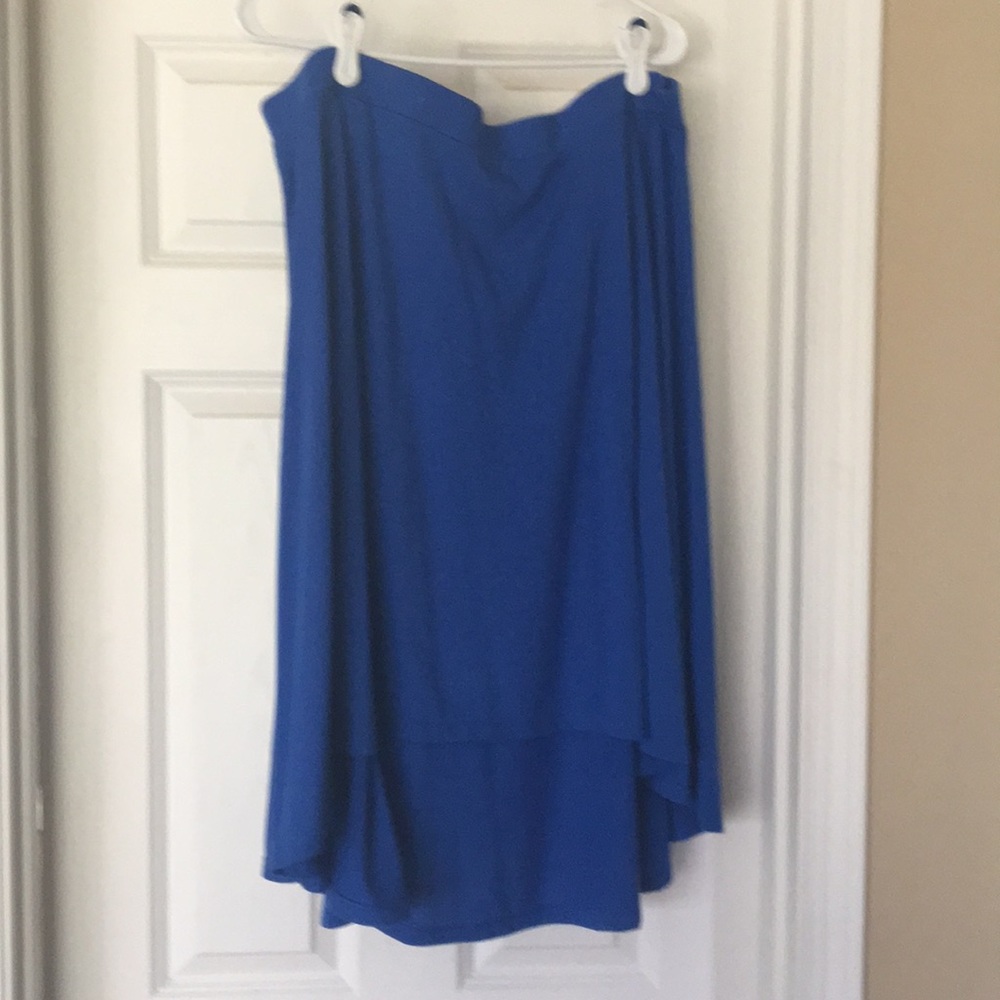 High-low skirt Blue size XXL